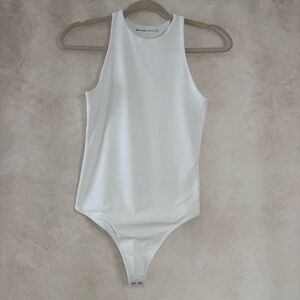 Abercrombie & Fitch Ribbed White Bodysuit